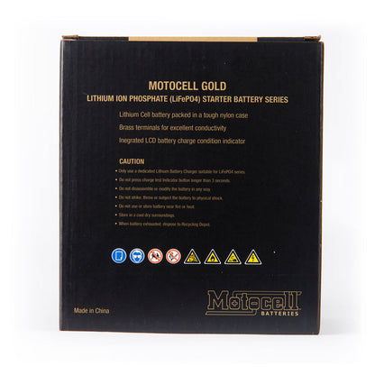 Motocell Batteries - MOTOCELL LITHIUM GOLD - MLG14BL 48WH CN8 (DG9.2 - UN3480) - Shark Leathers