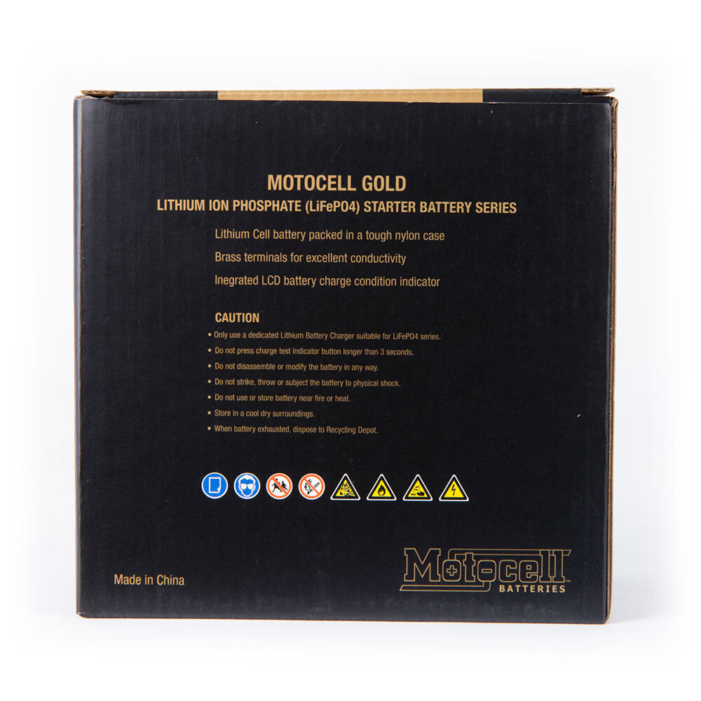 Motocell Batteries - MOTOCELL LITHIUM GOLD - MLG14 48WH CN8 (DG9.2 - UN3480) - Shark Leathers