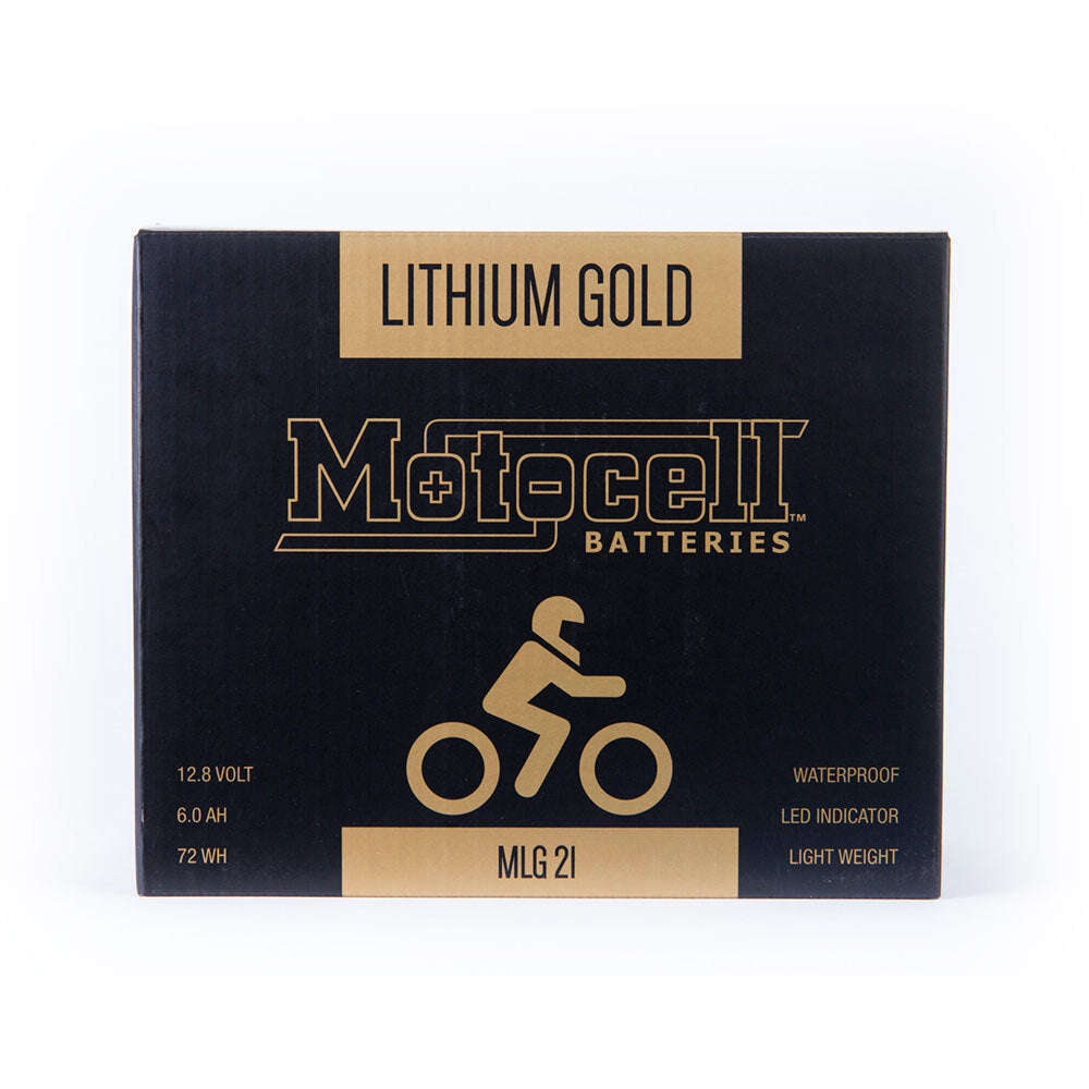 Motocell Batteries - MOTOCELL LITHIUM GOLD - MLG21 72WH CN8 (DG9.2 - UN3480) - Shark Leathers