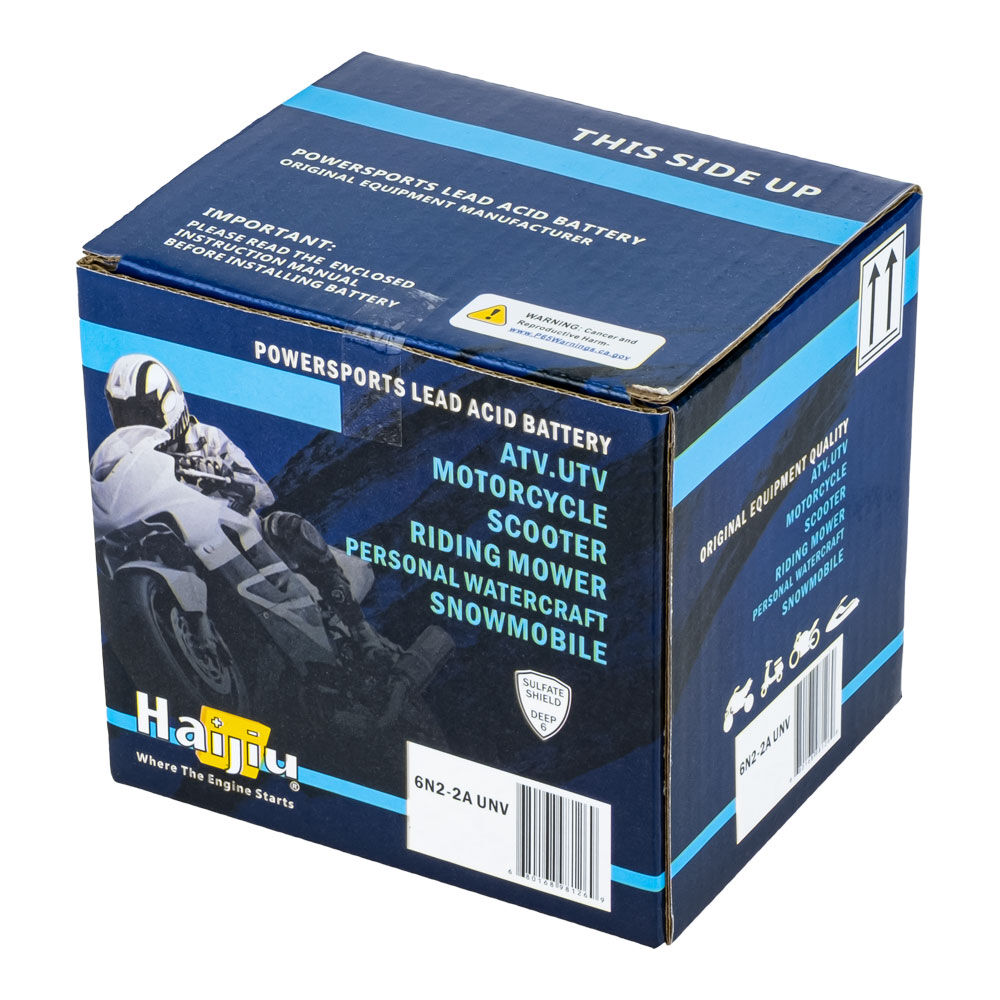 BATTERY 6N2-2A-UNV : HAIJIU STD [2Ah] WAP CTN12 (DG8.2 - UN2796)