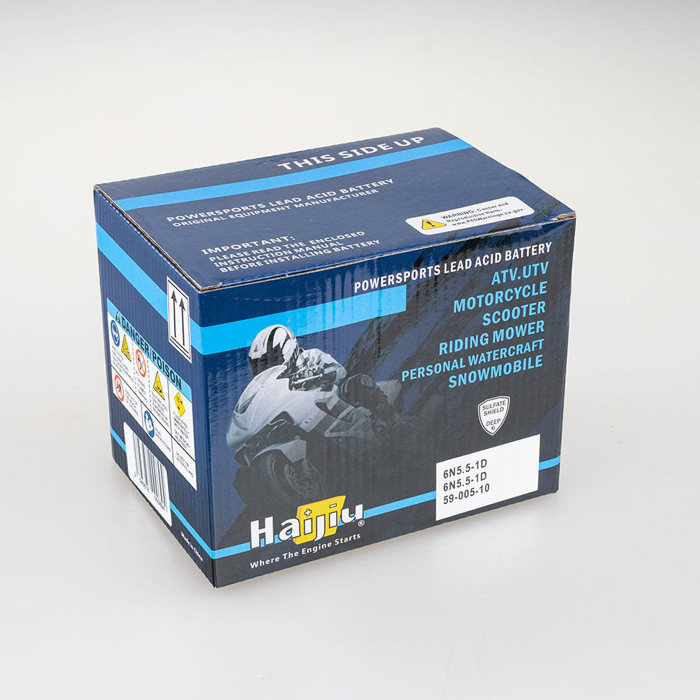 Roadstar Batteries - BATTERY 6N5.5-1D : RS STD [5.5Ah] WAP CTN8 (DG8.2 - UN2796) - Shark Leathers