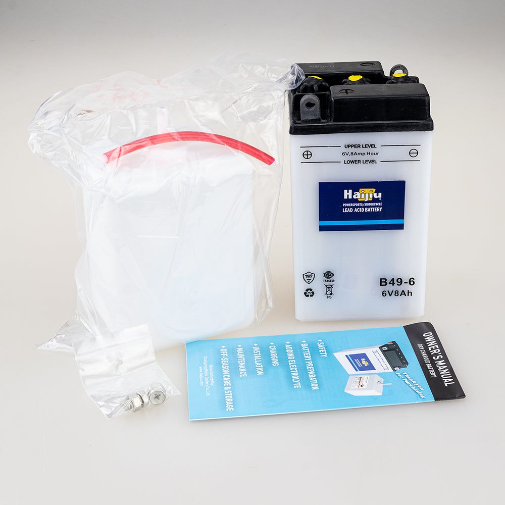 Roadstar Batteries - BATTERY B49-6 : HJ STD [8AH] WAP CTN5 (DG8.2 - UN2796) - Shark Leathers