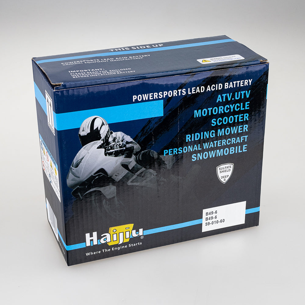 Roadstar Batteries - BATTERY B49-6 : HJ STD [8AH] WAP CTN5 (DG8.2 - UN2796) - Shark Leathers