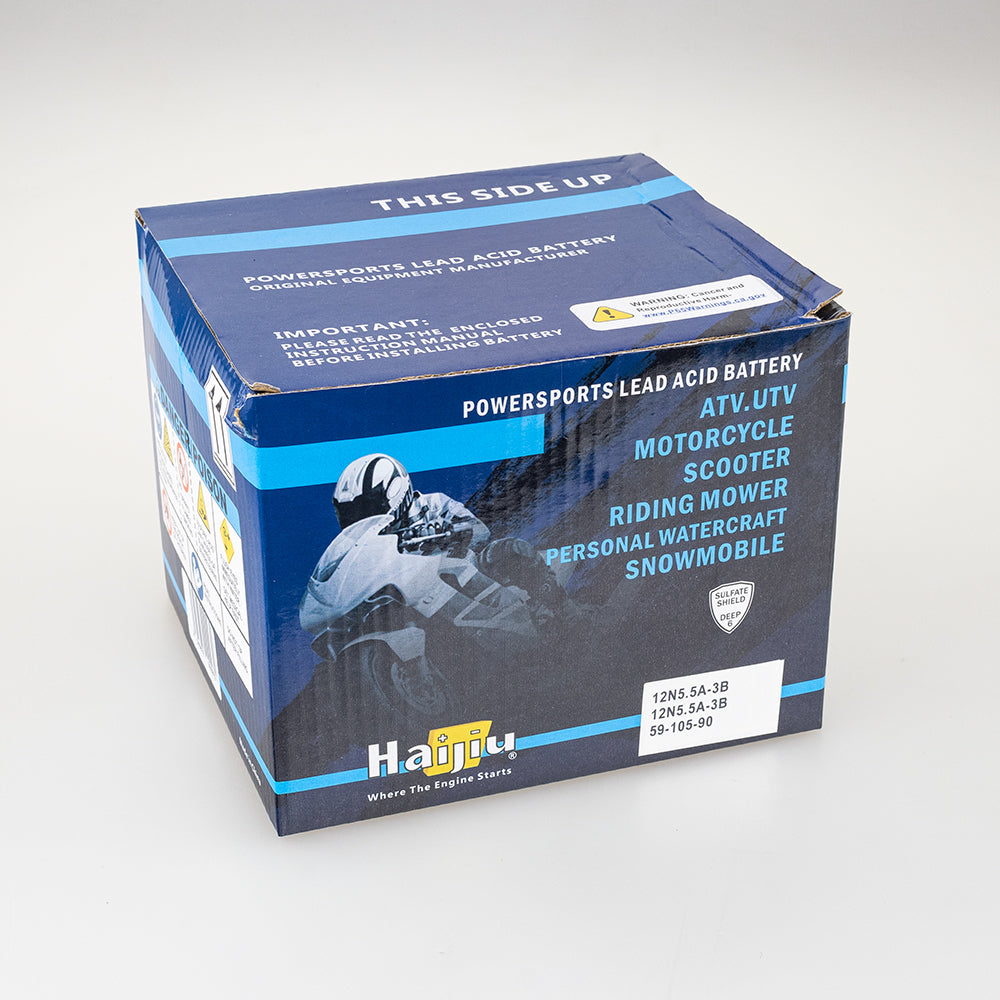 Roadstar Batteries - BATTERY 12V WAP: 12N5.5A-3B [5.5AH] EA CTN6 (DG8.2 - UN2796) - Shark Leathers