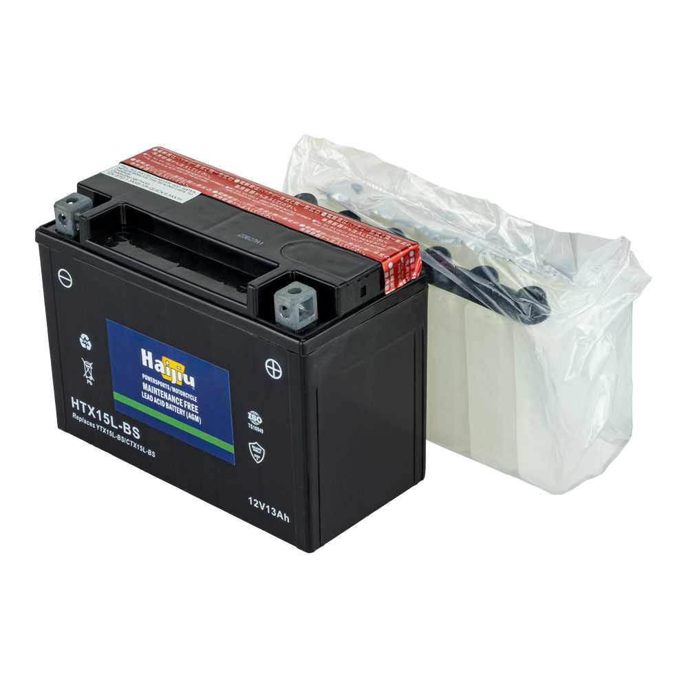 HAIJIU 12V BATTERY MF: HTX15L-BS / T4 [14Ah] CTN6 (DG8.2 - UN2796)