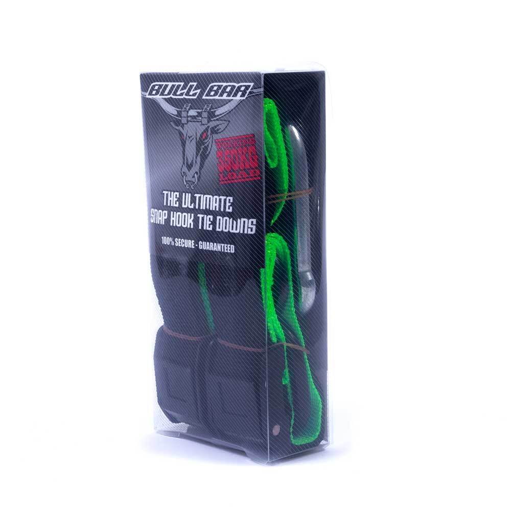 TIE DOWN SET - BULLBAR - BLACK