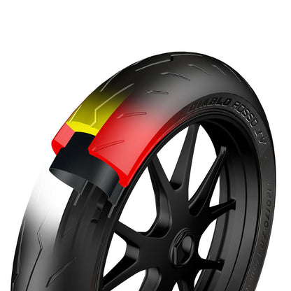 Pirelli - PIRELLI DIABLO ROSSO IV FRONT 120/70ZR17 M/C (58W) TL - Shark Leathers