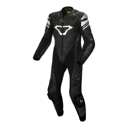 Macna - Macna Suit Tracktix 1pce Blk/Wht - Shark Leathers