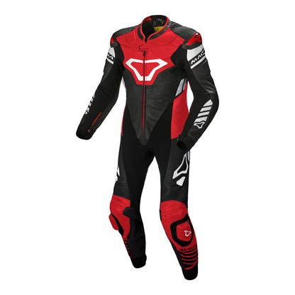 Macna - Macna Suit Tracktix 1pce Blk/Red/Wht - Shark Leathers