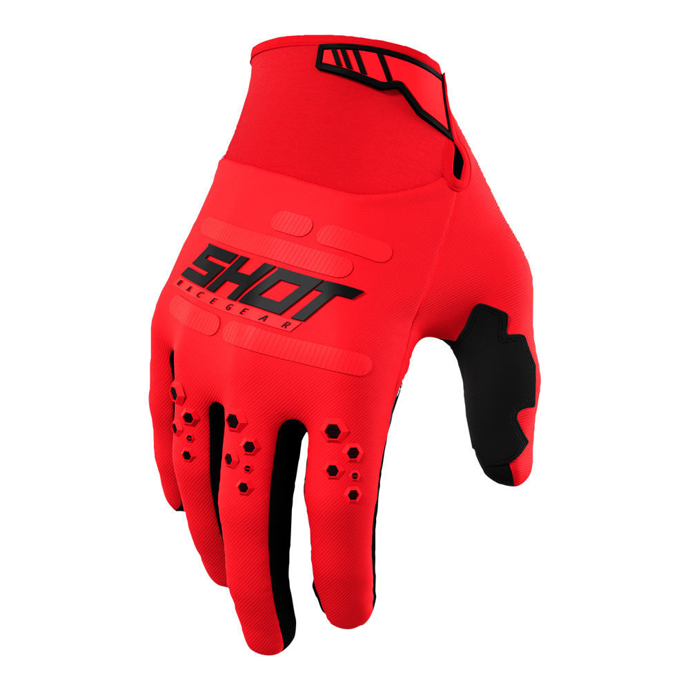 Shot Gear - SHOT VISION GLOVES RED 13/3XL - Shark Leathers