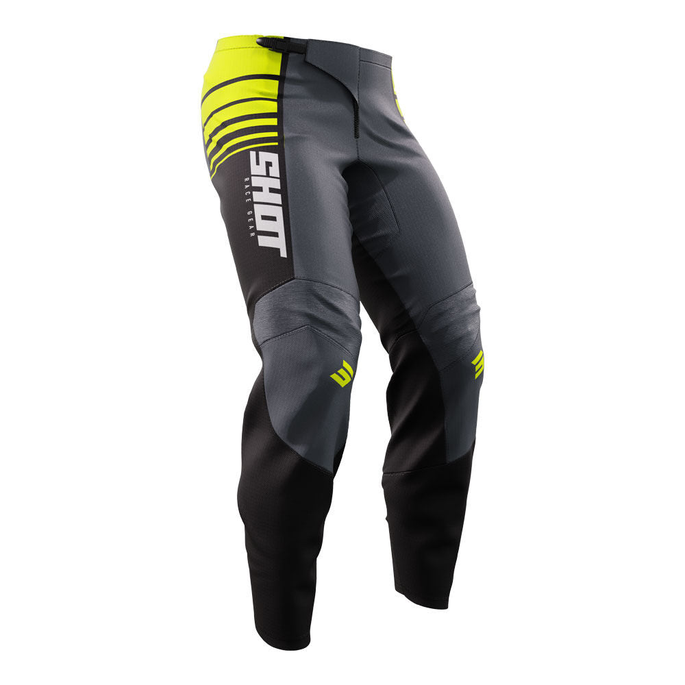 Shot Gear - SHOT RAW KIDS PANTS PEAK NEON YELLOW 10/11 - Shark Leathers