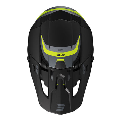 Shot Gear - SHOT CORE HELMET CUSTOM BLACK/NEON YELLOW 2XL - Shark Leathers