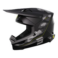 SHOT RACE HELMET BATTLE BLACK CAMO/NEON YEL SHOT
