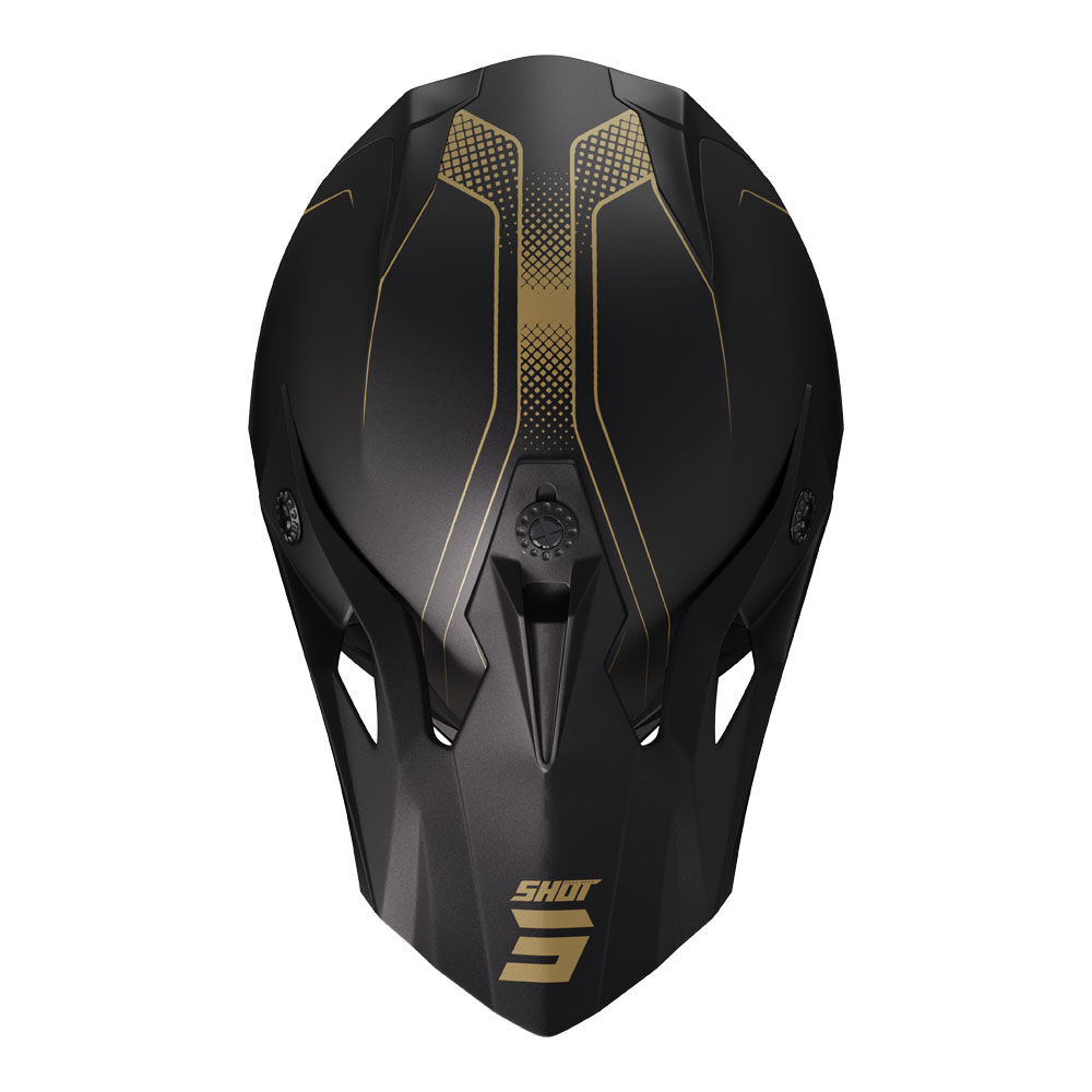 Shot Gear - SHOT PULSE HELMET EDGE MATT BLK/GOLD L - Shark Leathers