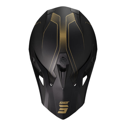Shot Gear - SHOT PULSE HELMET EDGE MATT BLK/GOLD XL - Shark Leathers