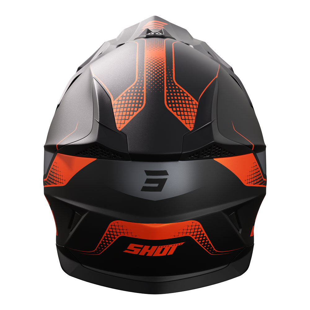 Shot Gear - SHOT PULSE HELMET EDGE MATT BLK/ORANGE M - Shark Leathers