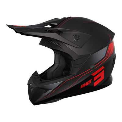 Shot Gear - SHOT PULSE HELMET EDGE MATT BLK/RED M - Shark Leathers