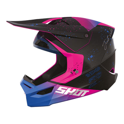 Shot Gear - SHOT FURIOUS KIDS HELMET MATRIX PURPLE GLOSSY M - Shark Leathers