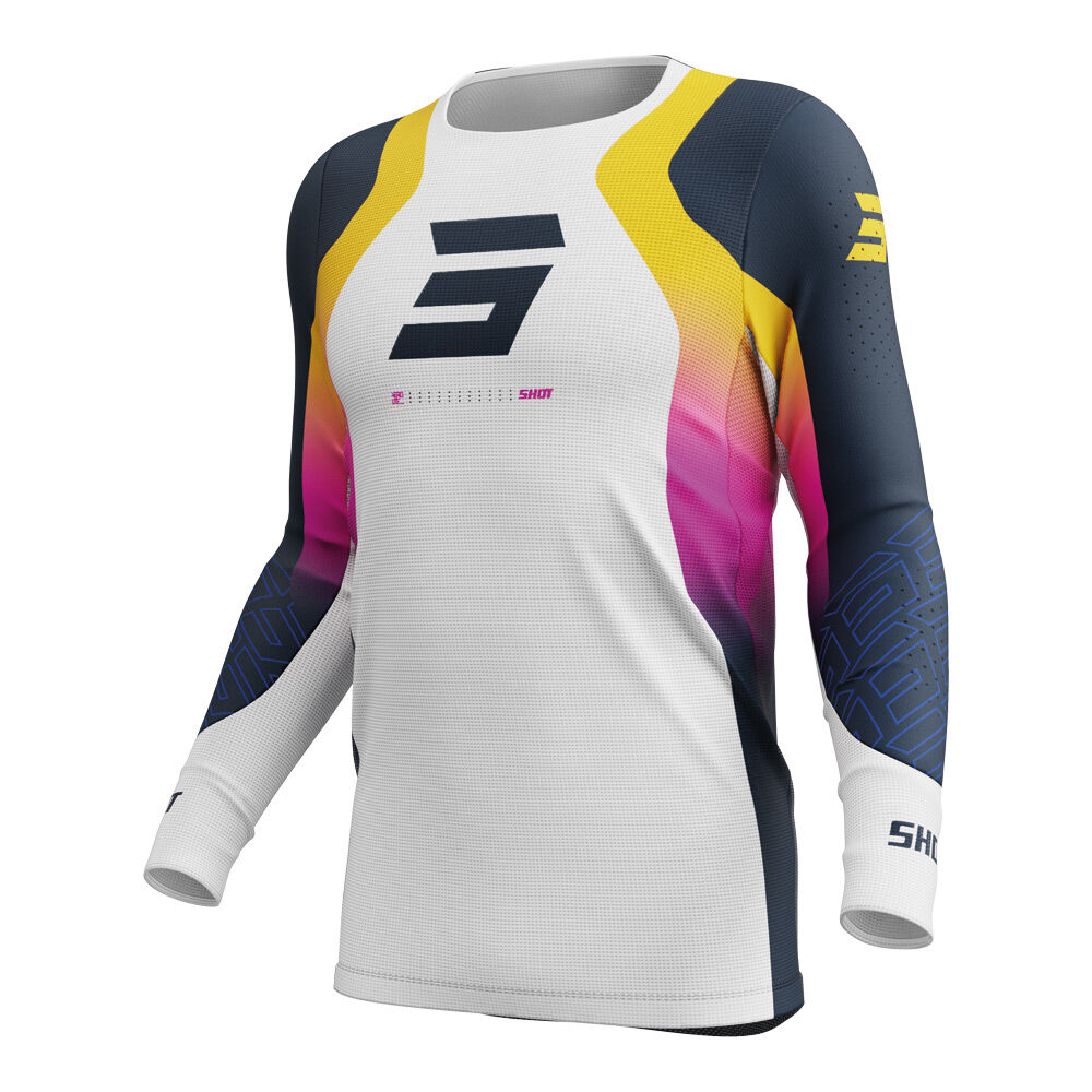 SHOT - SHOT AEROLITE ULTRA JERSEY BLUE/ORANGE/PINK - Shark Leathers