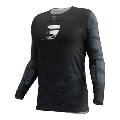 Shot Gear - SHOT CONTACT TACTIC JERSEY BLACK/GREY 3XL - Shark Leathers
