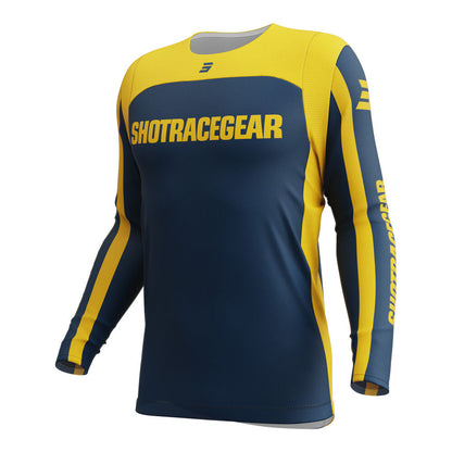 Shot Gear - SHOT CONTACT MYTHIC JERSEY BLUE/YELLOW M - Shark Leathers