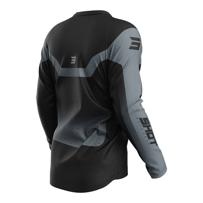 SHOT - SHOT DEVO BLAST JERSEY BLACK/GREY - Shark Leathers