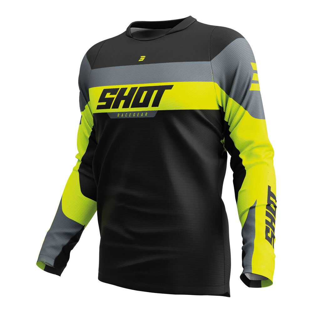 SHOT - SHOT DEVO LEAGUE JERSEY NEON YELLOW - Shark Leathers