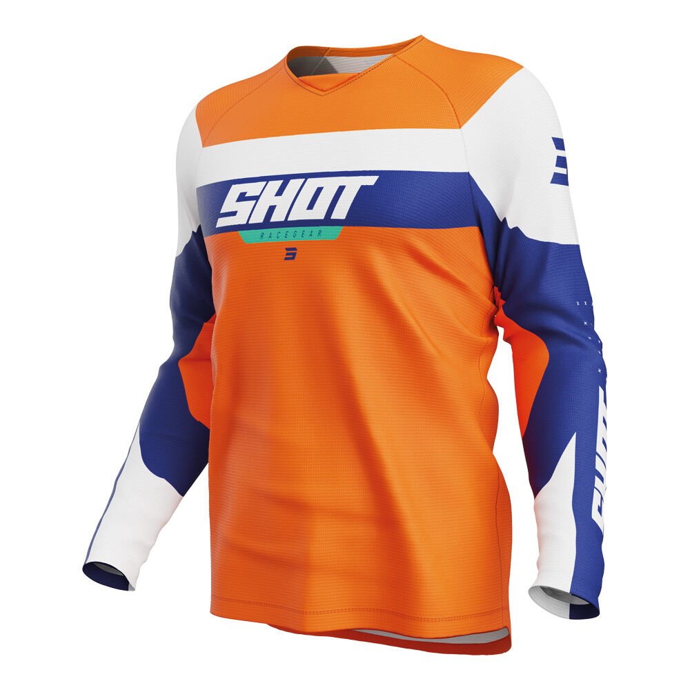 SHOT - SHOT DRAW LEAGUE KIDS JERSEY ORANGE - Shark Leathers