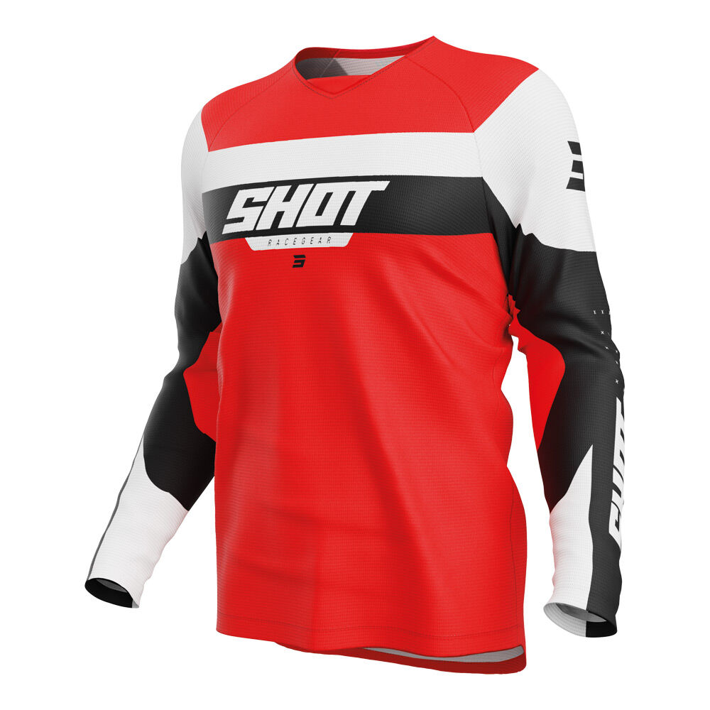 SHOT - SHOT DRAW LEAGUE KIDS JERSEY RED - Shark Leathers