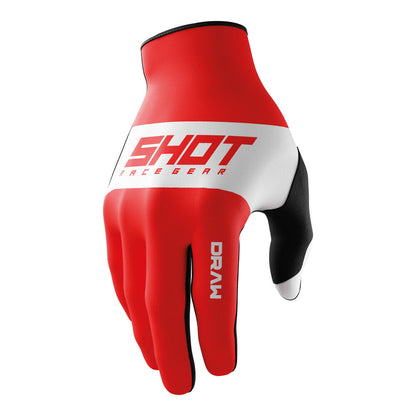 Shot Gear - SHOT DRAW GLOVES KIDS SKY RED 12/13 - Shark Leathers