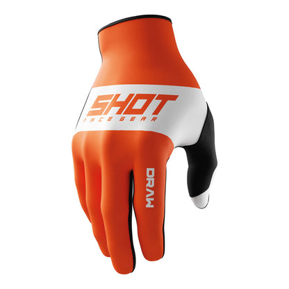 Shot Gear - SHOT DRAW GLOVES KIDS SKY ORANGE 10/11 - Shark Leathers