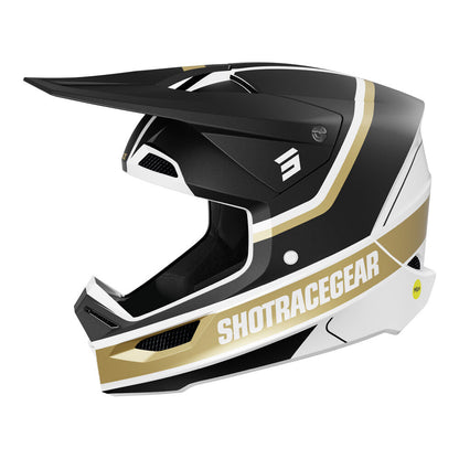 Shot Gear - SHOT RACE MYTHIC HELMET BLACK/GOLD MATT XL - Shark Leathers