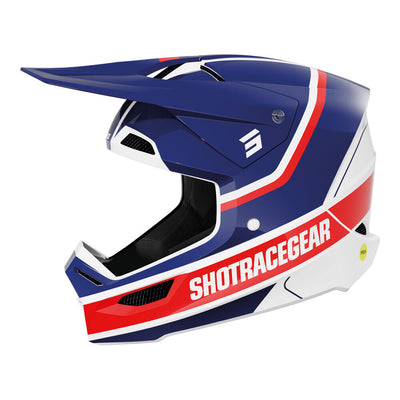 Shot Gear - SHOT RACE MYTHIC HELMET BLUE/RED GLOSSY M - Shark Leathers