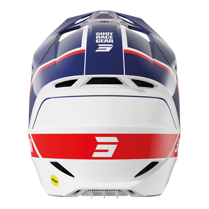 Shot Gear - SHOT RACE MYTHIC HELMET BLUE/RED GLOSSY 2XL - Shark Leathers