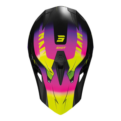 Shot Gear - SHOT PULSE X-TREME KID HELMET PINK/NEON YELLOW GLOSSY M - Shark Leathers
