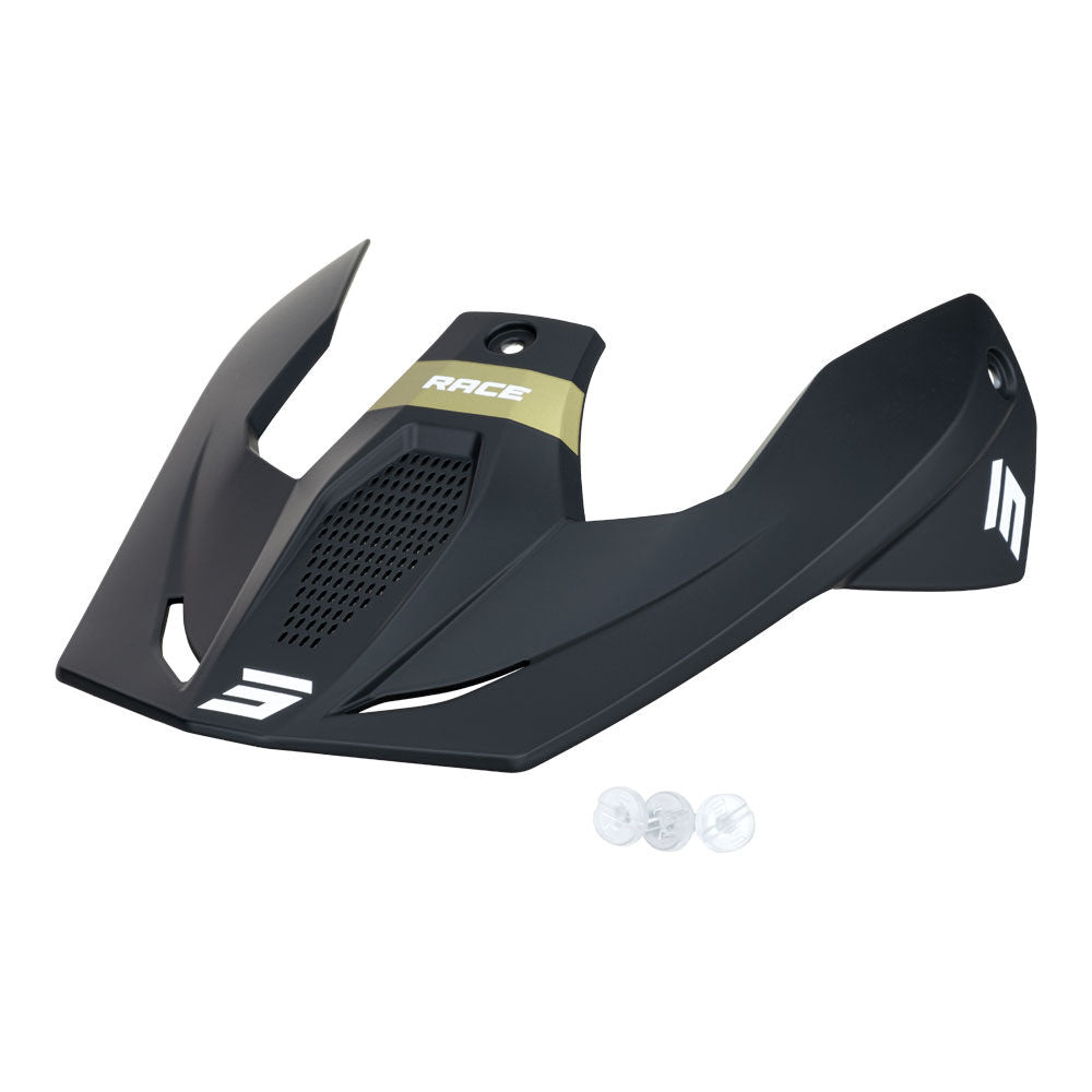 SHOT RACE HELMET PEAK MYTHIC BLACK/GOLD MATT SHOT