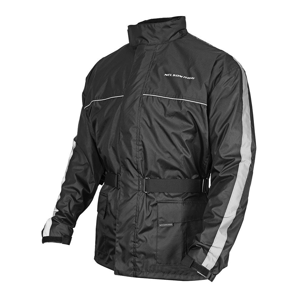 Nelson-Rigg - Nelson-Rigg RAIN JACKET SOLO STORM Black SSJ-BLK-01-SM (CTN 5) - Shark Leathers