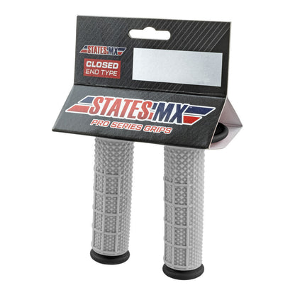 STATES MX PRO SERIES DIAMOND MX HAND GRIPS HALF WAFFLE BLACK