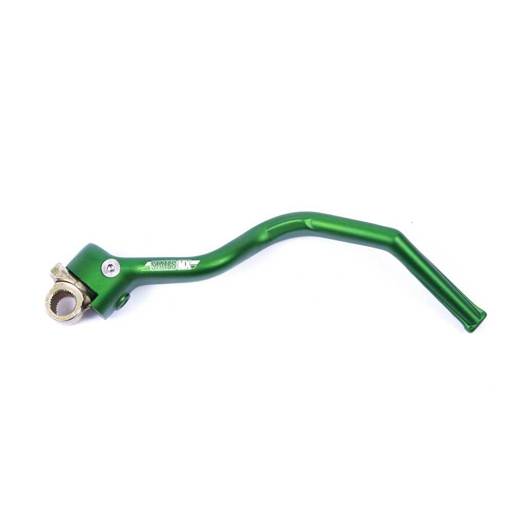 States MX - ALLOY KICKSTART LEVER KAW STATES MX GREEN - Shark Leathers