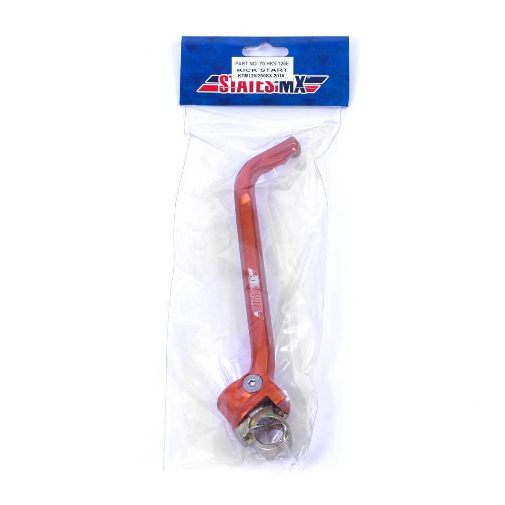 States MX - ALLOY KICKSTART LEVER KTM STATES MX ORANGE - Shark Leathers