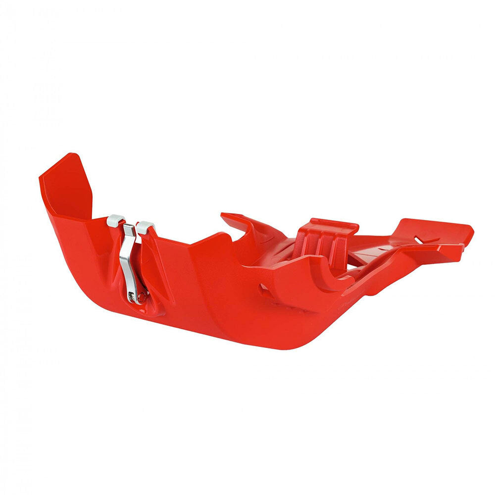 Polisport - POLISPORT FORTRESS SKID PLATE W/LINK HON CRF450R 21-22 - RED - Shark Leathers