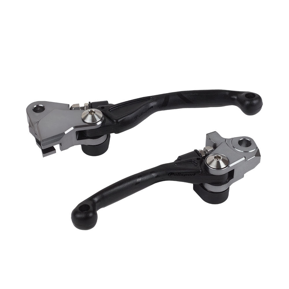 Polisport - POLISPORT FOLDING LEVER SET HONDA CRF450R 21-22 - BLACK - Shark Leathers