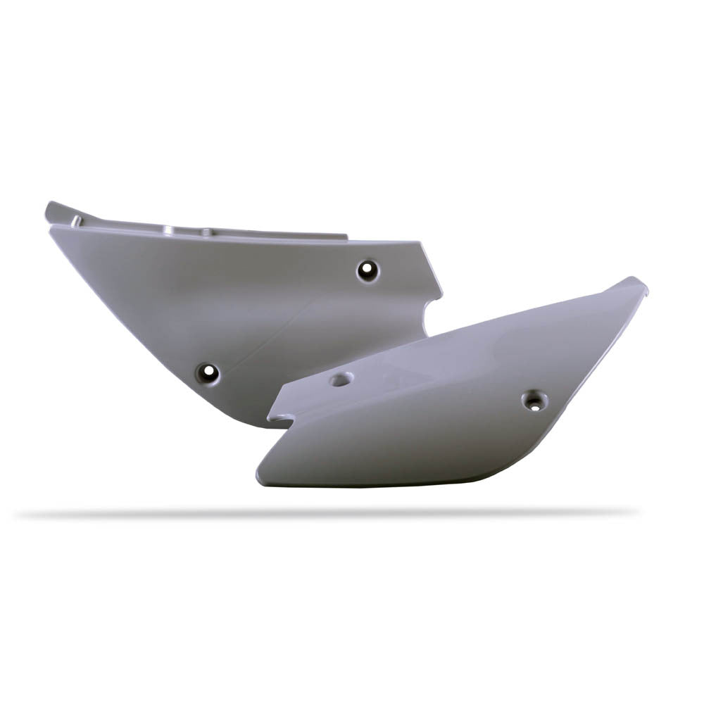 Polisport - POLISPORT SIDE COVERS KAWASAKI KX - WHITE [B6] - Shark Leathers