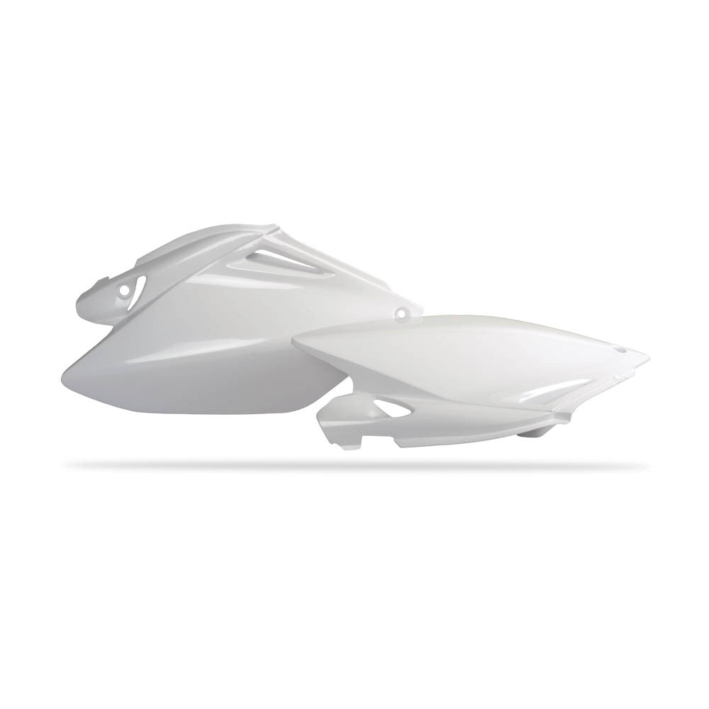 Polisport - POLISPORT SIDE COVERS HONDA CRF - WHITE/WHITE [B6] - Shark Leathers