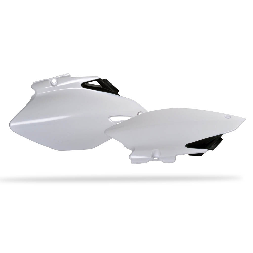 Polisport - POLISPORT SIDE COVERS YAMAHA YZF - WHITE/BLACK [B6] - Shark Leathers