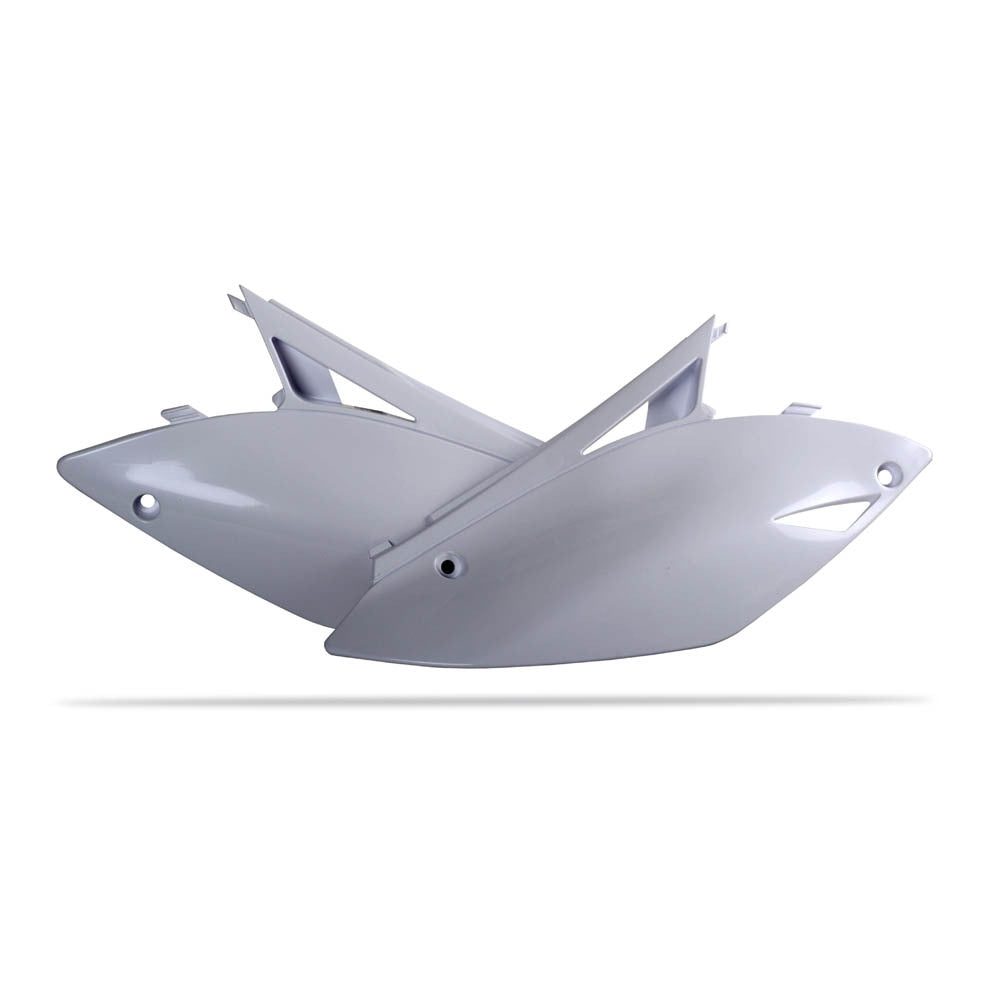 Polisport - POLISPORT SIDE COVERS KAWASAKI KXF - WHITE [B5] - Shark Leathers