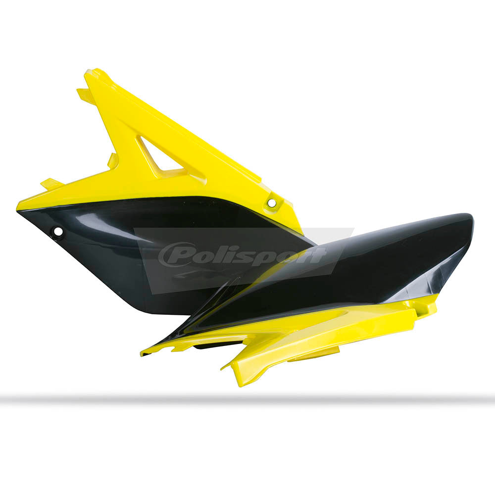 Polisport - POLISPORT SIDE COVERS SUZUKI RM-Z250 10-18 - YELLOW/BLACK [B5] (1) - Shark Leathers