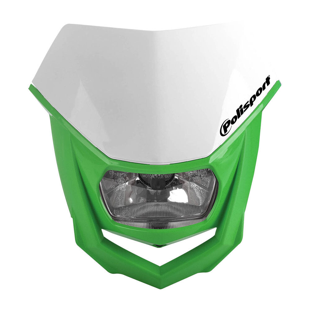 Polisport - POLISPORT HEADLIGHT HALO - GREEN/WHITE [B6] - Shark Leathers