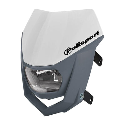 POLISPORT HALO HEADLIGHT - NARDO GREY/WHITE
