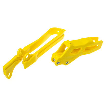 Polisport - POLISPORT CHAIN GUIDE & SLIDER KIT SUZUKI - YELLOW [B12] - Shark Leathers